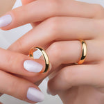 4 mm Çift Sarı Altın Bombeli Alyans - RNF0598 | Alyans | Ronaff Pırlanta | Tektaş Yüzük, Pırlanta Yüzük, Kolye, Küpe