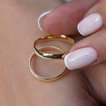 4 mm Çift Sarı Altın Bombeli Alyans - RNF0598 | Alyans | Ronaff Pırlanta | Tektaş Yüzük, Pırlanta Yüzük, Kolye, Küpe