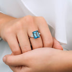 5.14 Karat London Blue Topaz Pırlantalı Yüzük - RNF0641 | Renkli Taşlı Yüzükler | Ronaff Pırlanta | Tektaş Yüzük, Pırlanta Yüzük, Kolye, Küpe