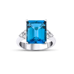 5.14 Karat London Blue Topaz Pırlantalı Yüzük - RNF0641 | Renkli Taşlı Yüzükler | Ronaff Pırlanta | Tektaş Yüzük, Pırlanta Yüzük, Kolye, Küpe