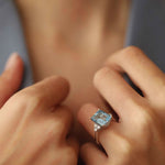 5.44 Karat Emerald Kesim Aquamarine Pırlantalı Yüzük - RNF0645 | Renkli Taşlı Yüzükler | Ronaff Pırlanta | Tektaş Yüzük, Pırlanta Yüzük, Kolye, Küpe