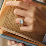 5.44 Karat Emerald Kesim Aquamarine Pırlantalı Yüzük - RNF0645 | Renkli Taşlı Yüzükler | Ronaff Pırlanta | Tektaş Yüzük, Pırlanta Yüzük, Kolye, Küpe