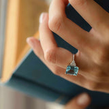 5.44 Karat Emerald Kesim Aquamarine Pırlantalı Yüzük - RNF0645 | Renkli Taşlı Yüzükler | Ronaff Pırlanta | Tektaş Yüzük, Pırlanta Yüzük, Kolye, Küpe