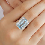 5.83 Karat Aquamarine Pırlantalı Yüzük - RNF0168 | Renkli Taşlı Yüzükler | Ronaff Pırlanta | Tektaş Yüzük, Pırlanta Yüzük, Kolye, Küpe