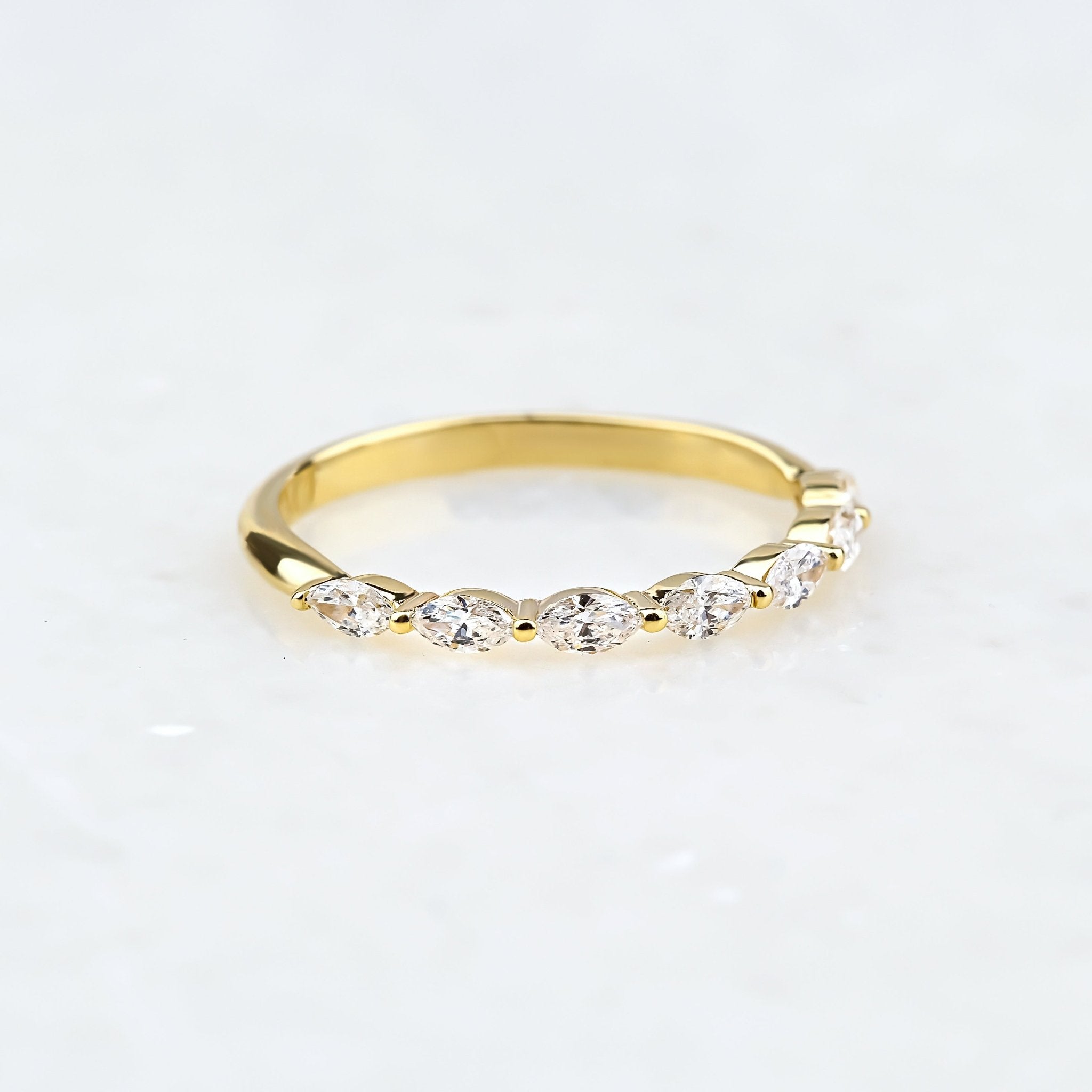 0.42 Karat Markiz Pırlanta Yarımtur Yüzük - RNF0634 | Yarımtur Pırlanta Yüzük | Ronaff Pırlanta | Tektaş Yüzük, Pırlanta Yüzük, Kolye, Küpe