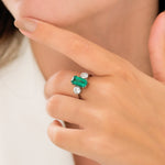 1.40 Karat Pırlantalı Zümrüt Yüzük - RNF0879 | Renkli Taşlı Yüzükler | Ronaff Pırlanta | Tektaş Yüzük, Pırlanta Yüzük, Kolye, Küpe