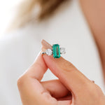 1.40 Karat Pırlantalı Zümrüt Yüzük - RNF0879 | Renkli Taşlı Yüzükler | Ronaff Pırlanta | Tektaş Yüzük, Pırlanta Yüzük, Kolye, Küpe