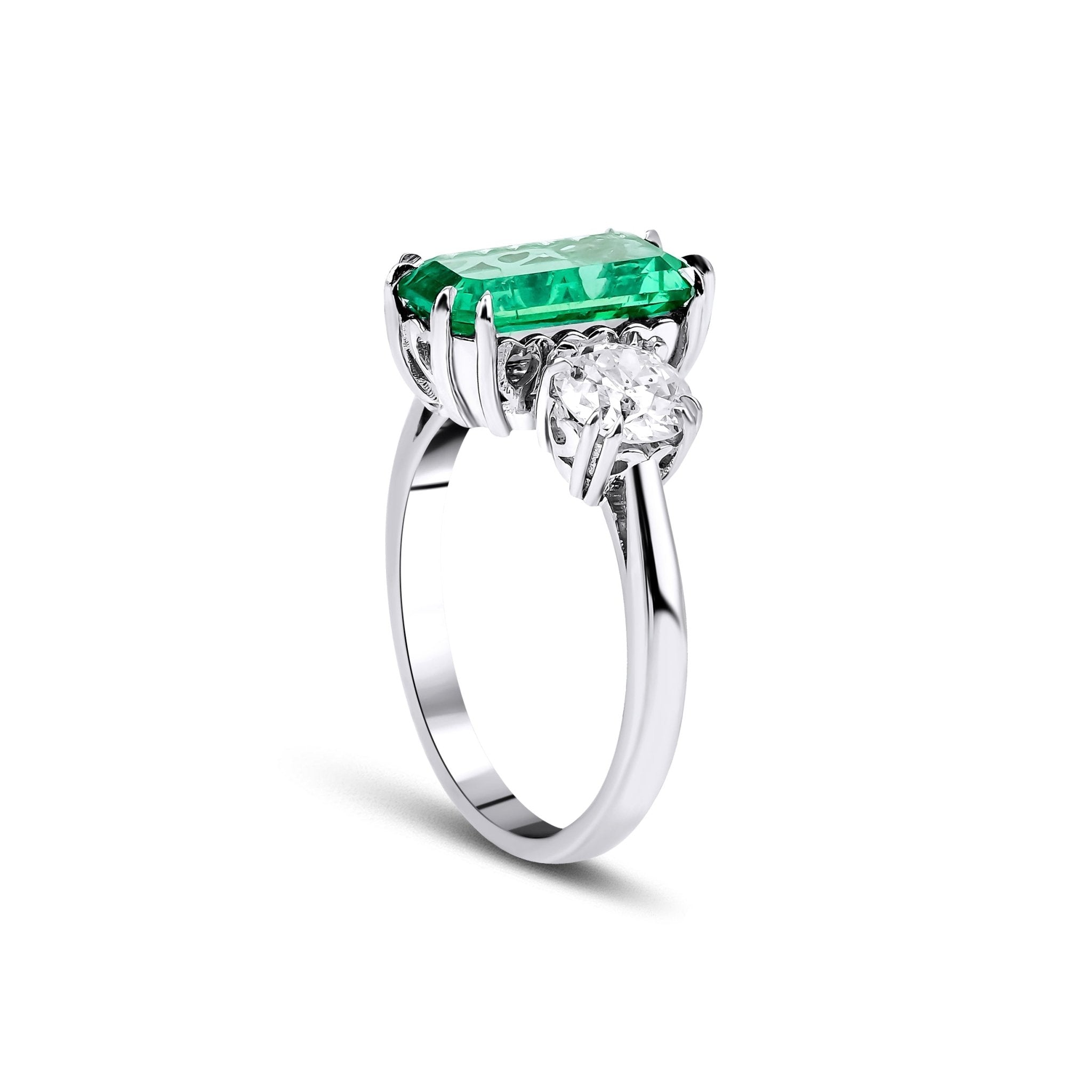 1.40 Karat Pırlantalı Zümrüt Yüzük - RNF0879 | Renkli Taşlı Yüzükler | Ronaff Pırlanta | Tektaş Yüzük, Pırlanta Yüzük, Kolye, Küpe