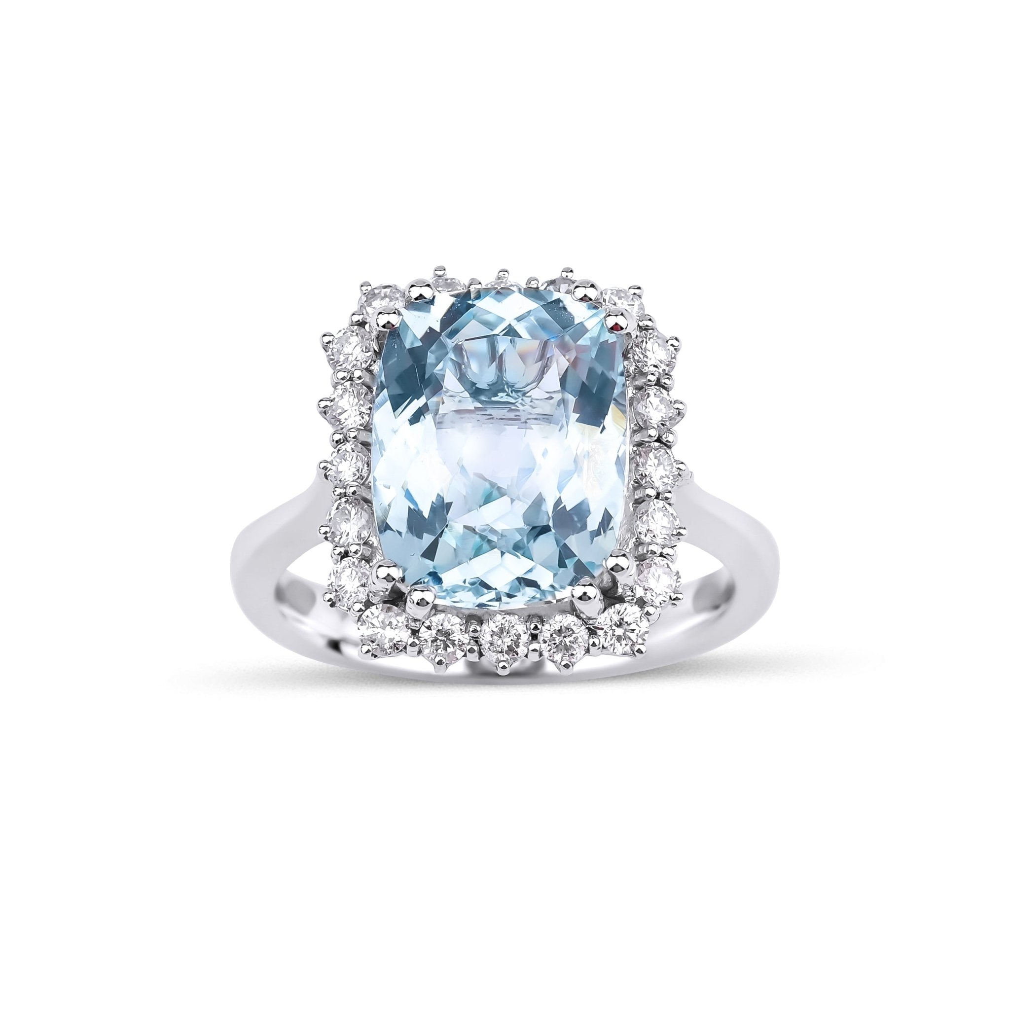3.68 Karat Aquamarine & 0.40 Karat Kenar Özel Tasarım Pırlantalı Diana Yüzük - RNF0816 | Renkli Taşlı Yüzükler | Ronaff Pırlanta | Tektaş Yüzük, Pırlanta Yüzük, Kolye, Küpe
