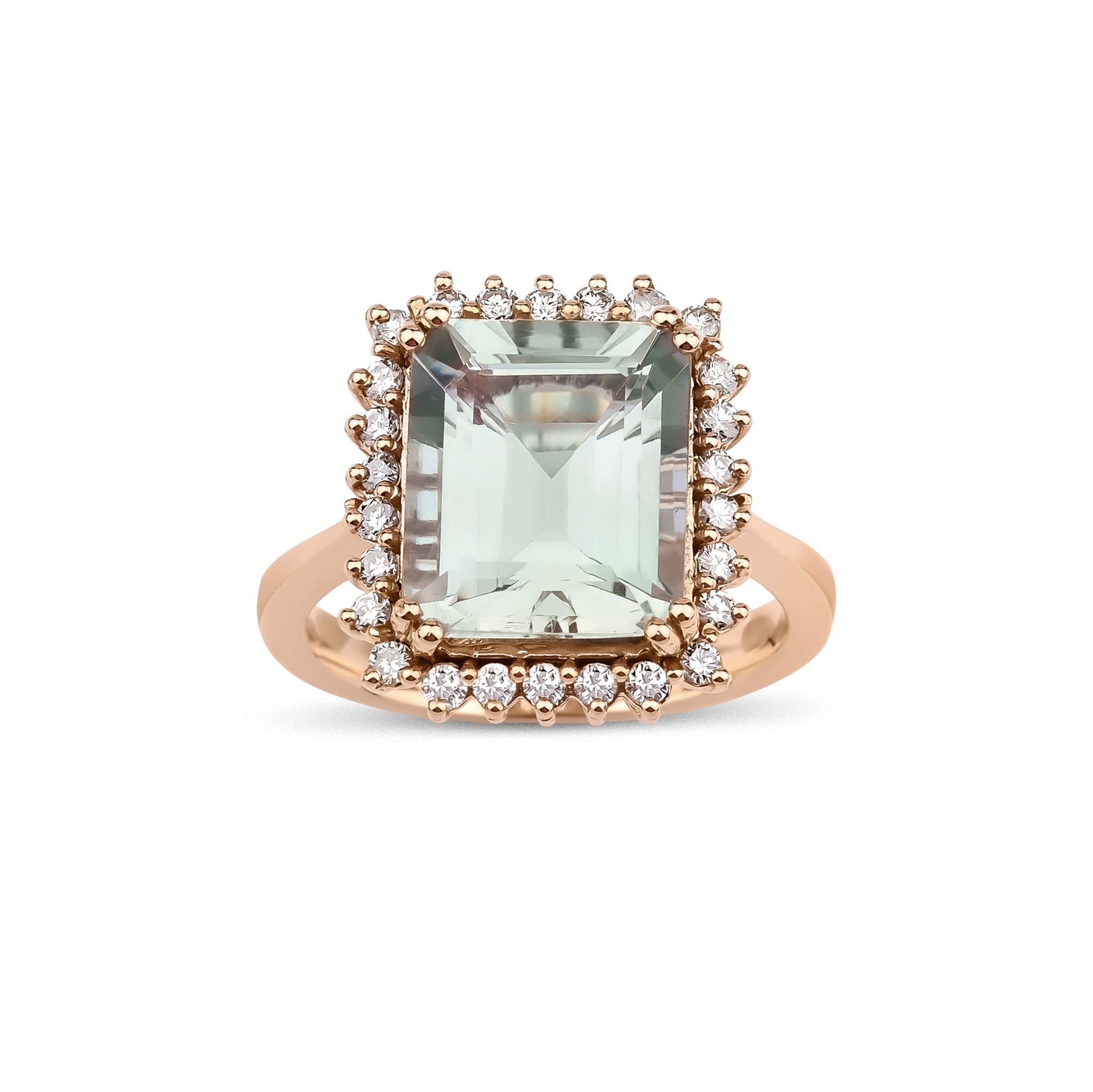 3.22 Karat Yeşil Ametist & 0.30 Karat Kenar Tasarım Pırlantalı Yüzük - RNF0817 | Renkli Taşlı Yüzükler | Ronaff Pırlanta | Tektaş Yüzük, Pırlanta Yüzük, Kolye, Küpe