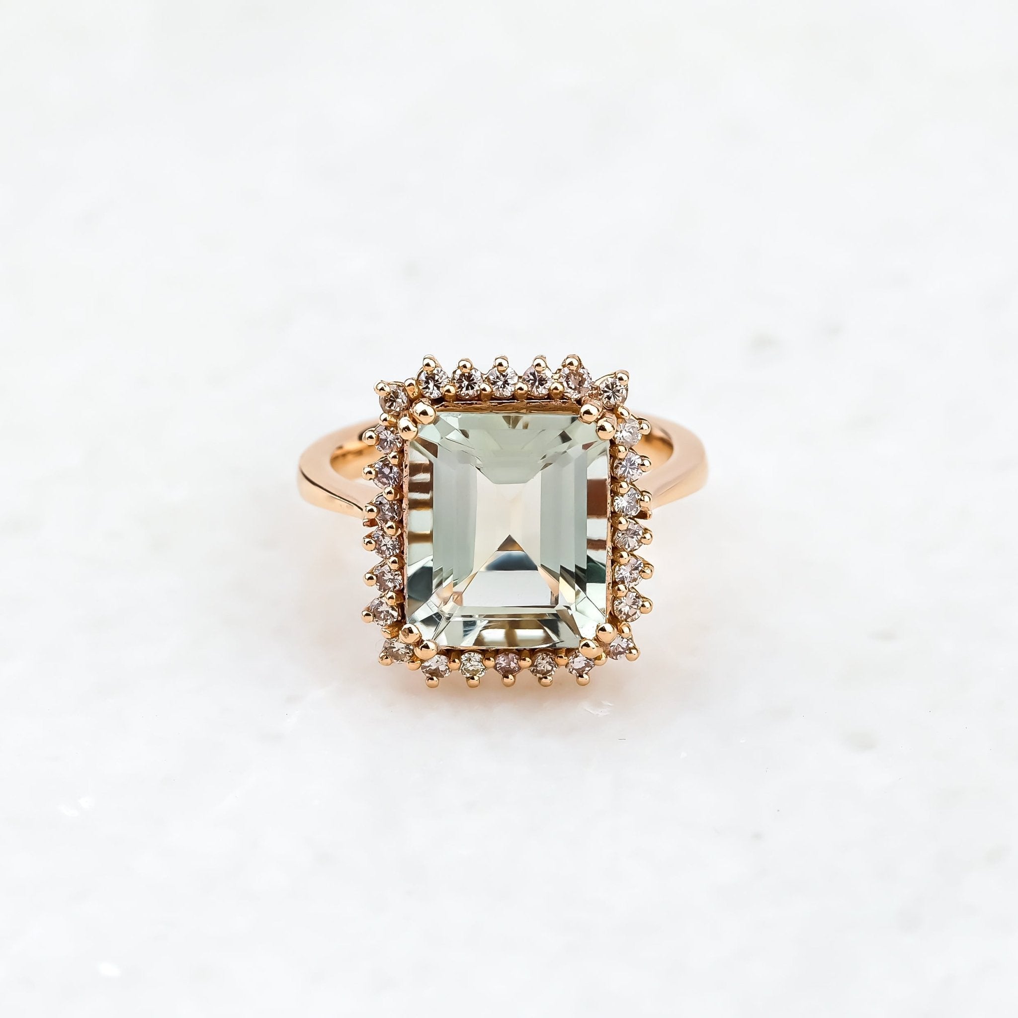 3.22 Karat Yeşil Ametist & 0.30 Karat Kenar Tasarım Pırlantalı Yüzük - RNF0817 | Renkli Taşlı Yüzükler | Ronaff Pırlanta | Tektaş Yüzük, Pırlanta Yüzük, Kolye, Küpe