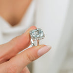 3.68 Karat Aquamarine & 0.40 Karat Kenar Özel Tasarım Pırlantalı Diana Yüzük - RNF0816 | Renkli Taşlı Yüzükler | Ronaff Pırlanta | Tektaş Yüzük, Pırlanta Yüzük, Kolye, Küpe