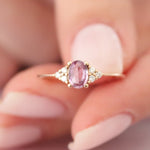 1.00 Karat Oval Pembe Safir Pırlanta Yüzük - RNF0444 | Renkli Taşlı Yüzükler | Ronaff Pırlanta | Tektaş Yüzük, Pırlanta Yüzük, Kolye, Küpe