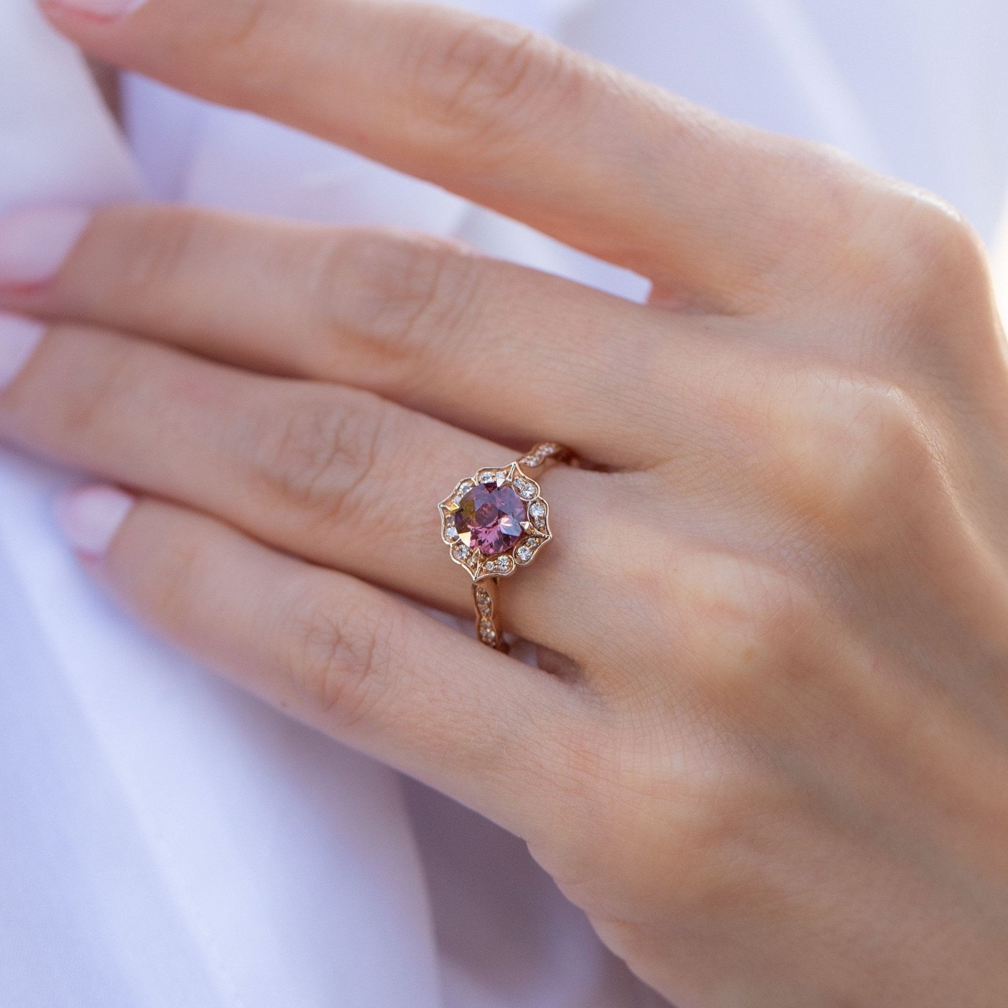 1.27 Karat Yuvarlak Turmalin Pırlantalı Yüzük - RNF0314 | Renkli Taşlı Yüzükler | Ronaff Pırlanta | Tektaş Yüzük, Pırlanta Yüzük, Kolye, Küpe