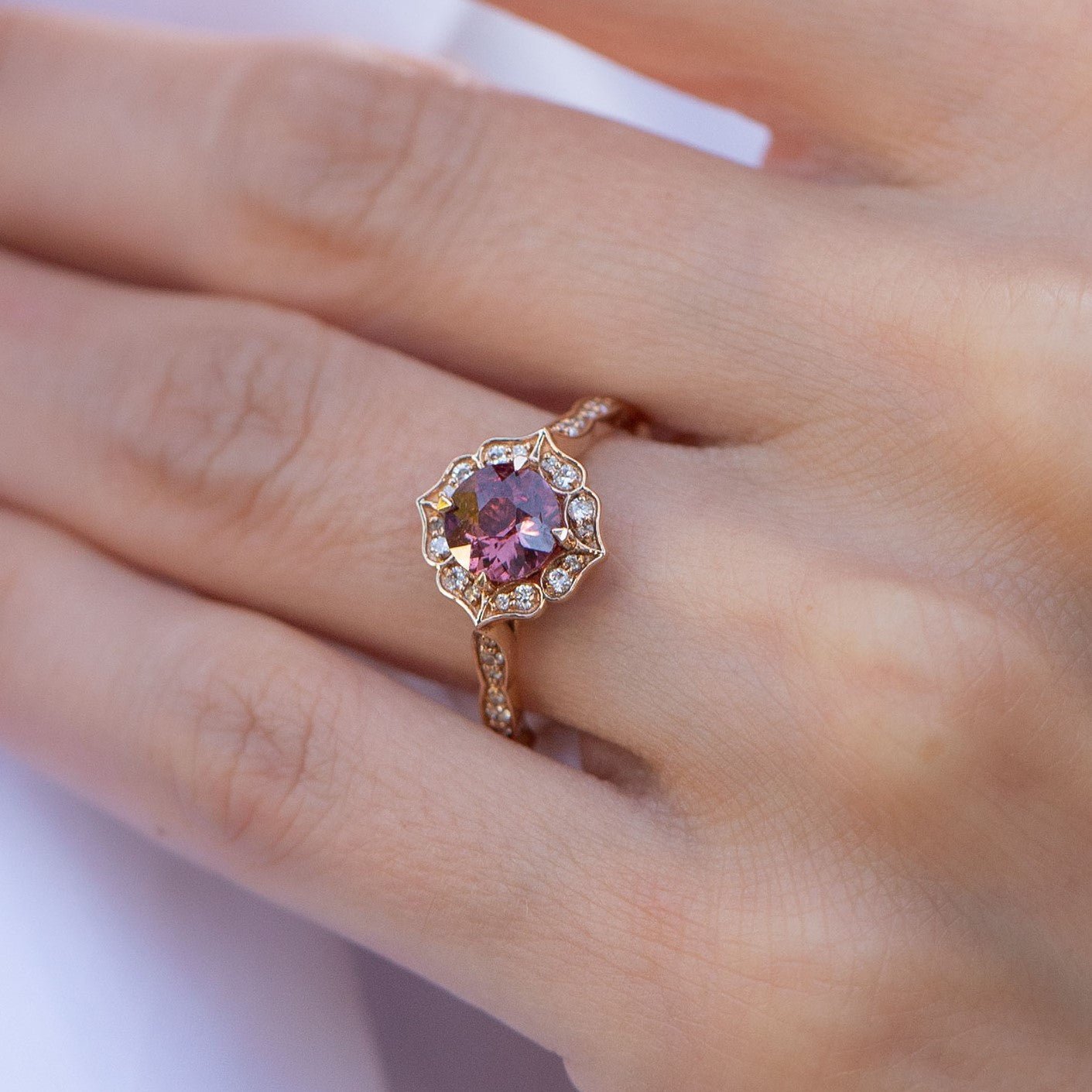 1.27 Karat Yuvarlak Turmalin Pırlantalı Yüzük - RNF0314 | Renkli Taşlı Yüzükler | Ronaff Pırlanta | Tektaş Yüzük, Pırlanta Yüzük, Kolye, Küpe