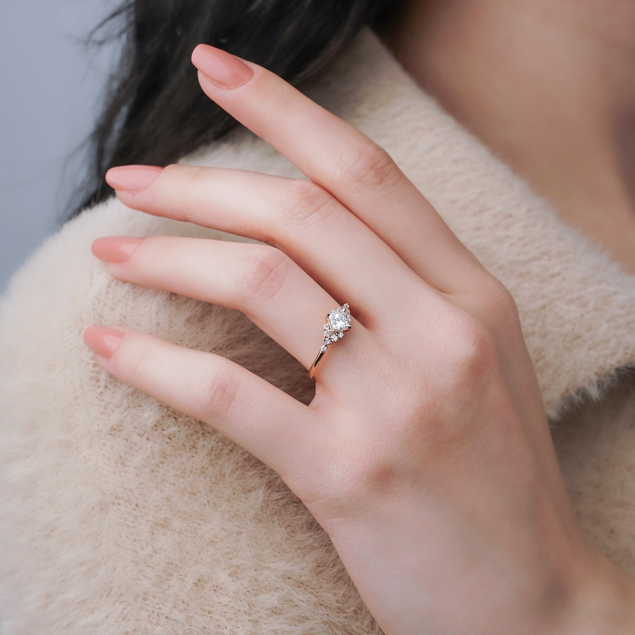 0.82 Karat Prenses Kesim GIA/HRD Sertifikalı Tektaş Pırlanta Yüzük - RNF0488 | Pırlanta Yüzük | Ronaff Pırlanta | Tektaş Yüzük, Pırlanta Yüzük, Kolye, Küpe