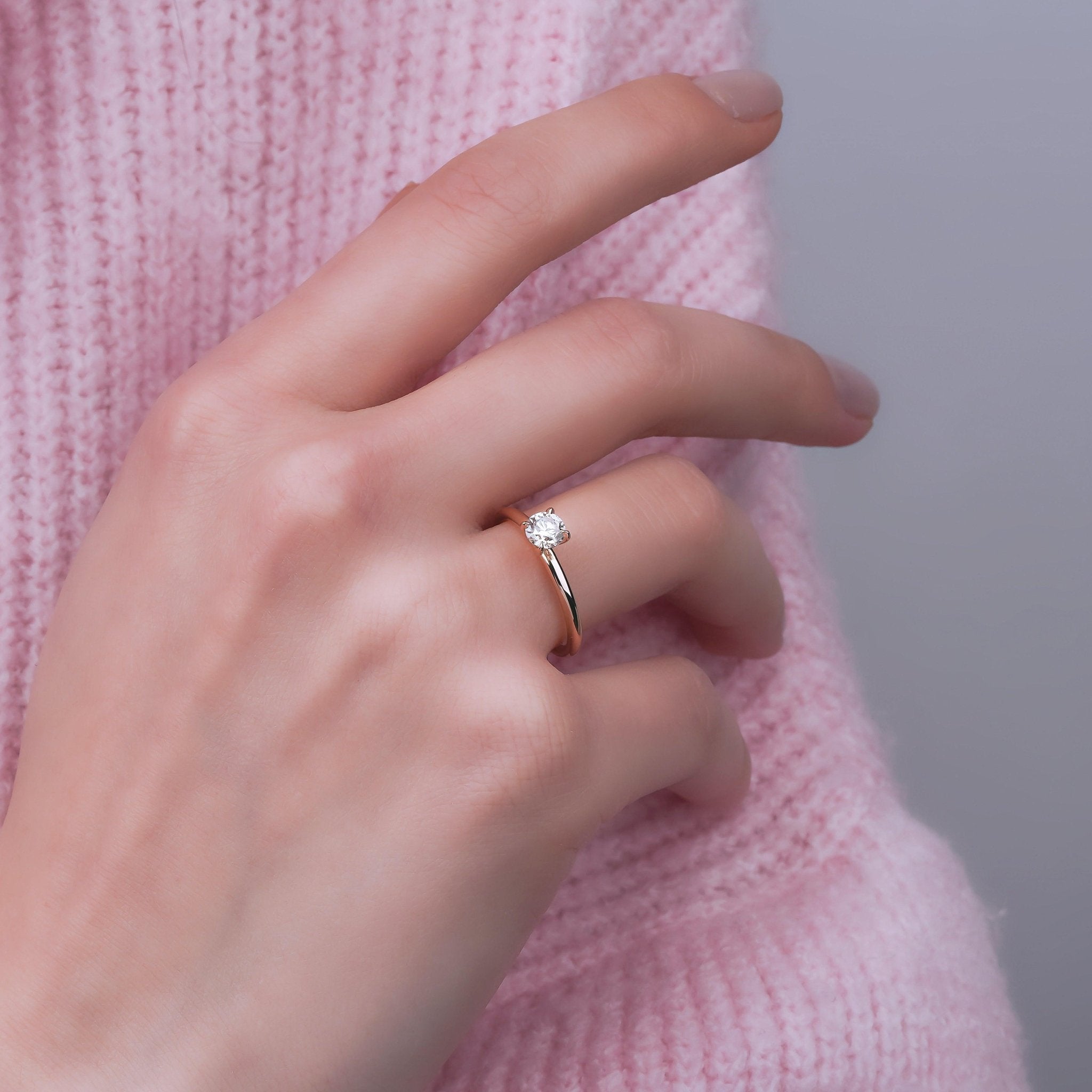 0.32 Karat Yuvarlak Kesim GIA/HRD Sertifikalı Tektaş Pırlanta Yüzük - RNF0025 | Tektaş Pırlanta | Ronaff Pırlanta | Tektaş Yüzük, Pırlanta Yüzük, Kolye, Küpe