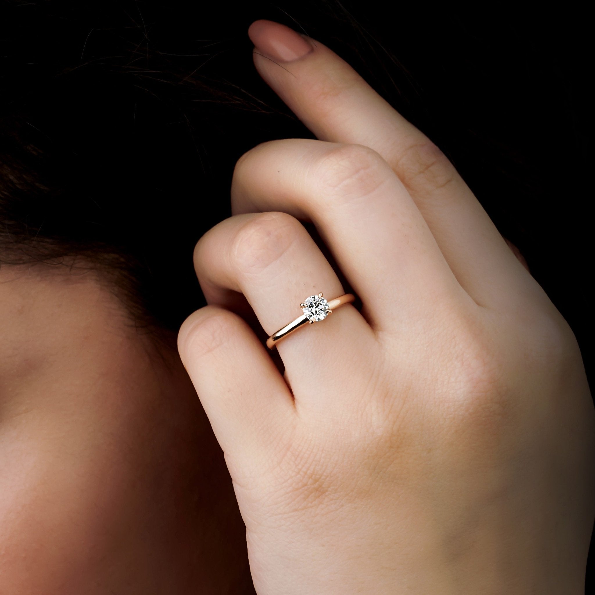 0.30 Karat Yuvarlak Kesim HRD Sertifikalı Tektaş Pırlanta Yüzük - RNF0319 | Tektaş Pırlanta | Ronaff Pırlanta | Tektaş Yüzük, Pırlanta Yüzük, Kolye, Küpe