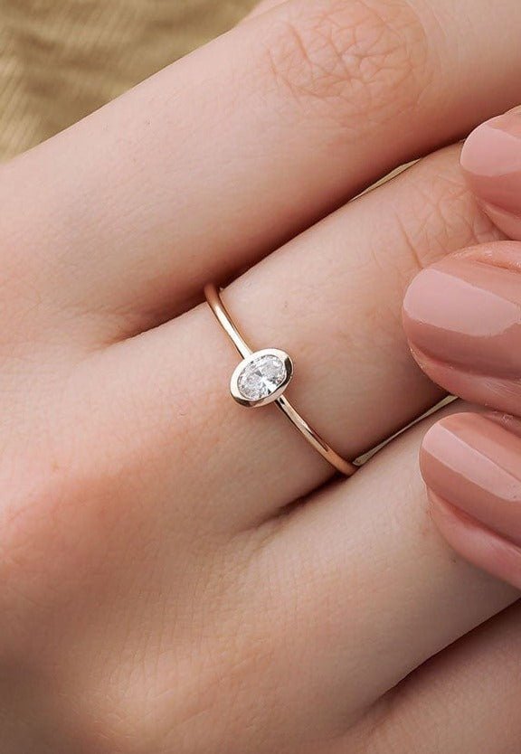 0.27 Karat Oval Kesim Pırlanta Tektaş Yüzük - RNF0337 | Tektaş Pırlanta | Ronaff Pırlanta | Tektaş Yüzük, Pırlanta Yüzük, Kolye, Küpe