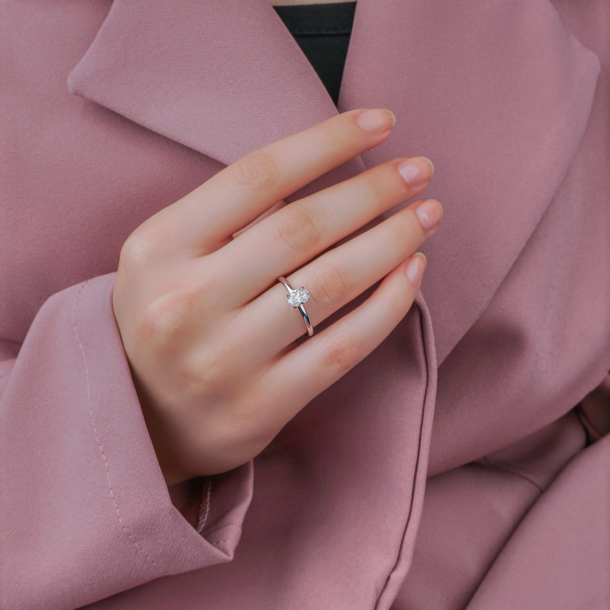 0.60 Karat Oval Kesim Tektaş Pırlanta Yüzük - RNF0897 | Pırlanta Yüzük | Ronaff Pırlanta | Tektaş Yüzük, Pırlanta Yüzük, Kolye, Küpe