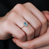 1.20 Karat Mavi Topaz & 0.30 Karat Pırlantalı Anturaj Yüzük - RNF0134 | Renkli Taşlı Yüzükler | Ronaff Pırlanta | Tektaş Yüzük, Pırlanta Yüzük, Kolye, Küpe