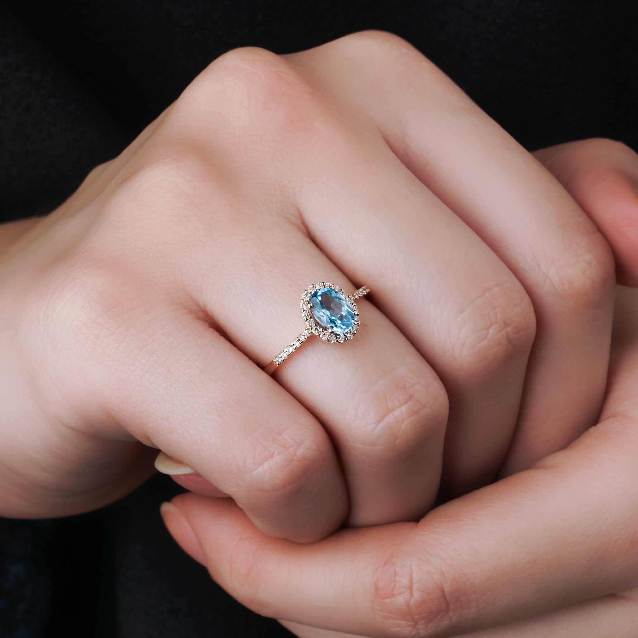 1.20 Karat Mavi Topaz & 0.30 Karat Pırlantalı Anturaj Yüzük - RNF0134 | Renkli Taşlı Yüzükler | Ronaff Pırlanta | Tektaş Yüzük, Pırlanta Yüzük, Kolye, Küpe