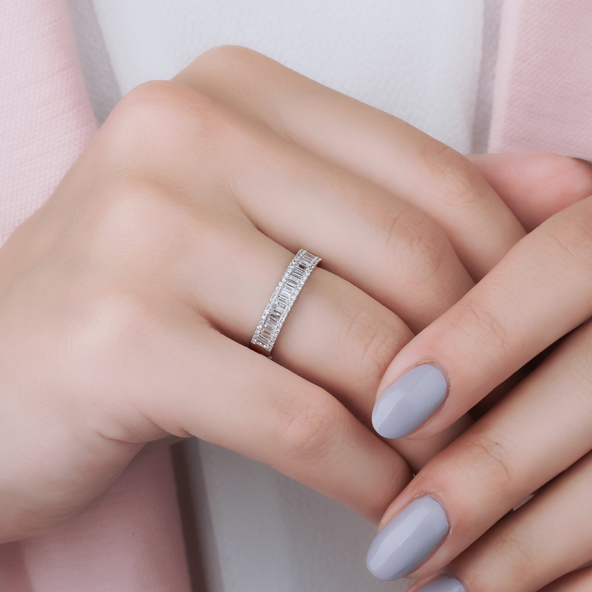 0.79 Karat Baget Pırlanta Yarımtur Yüzük - RNF0368 | Yarımtur Pırlanta Yüzük | Ronaff Pırlanta | Tektaş Yüzük, Pırlanta Yüzük, Kolye, Küpe