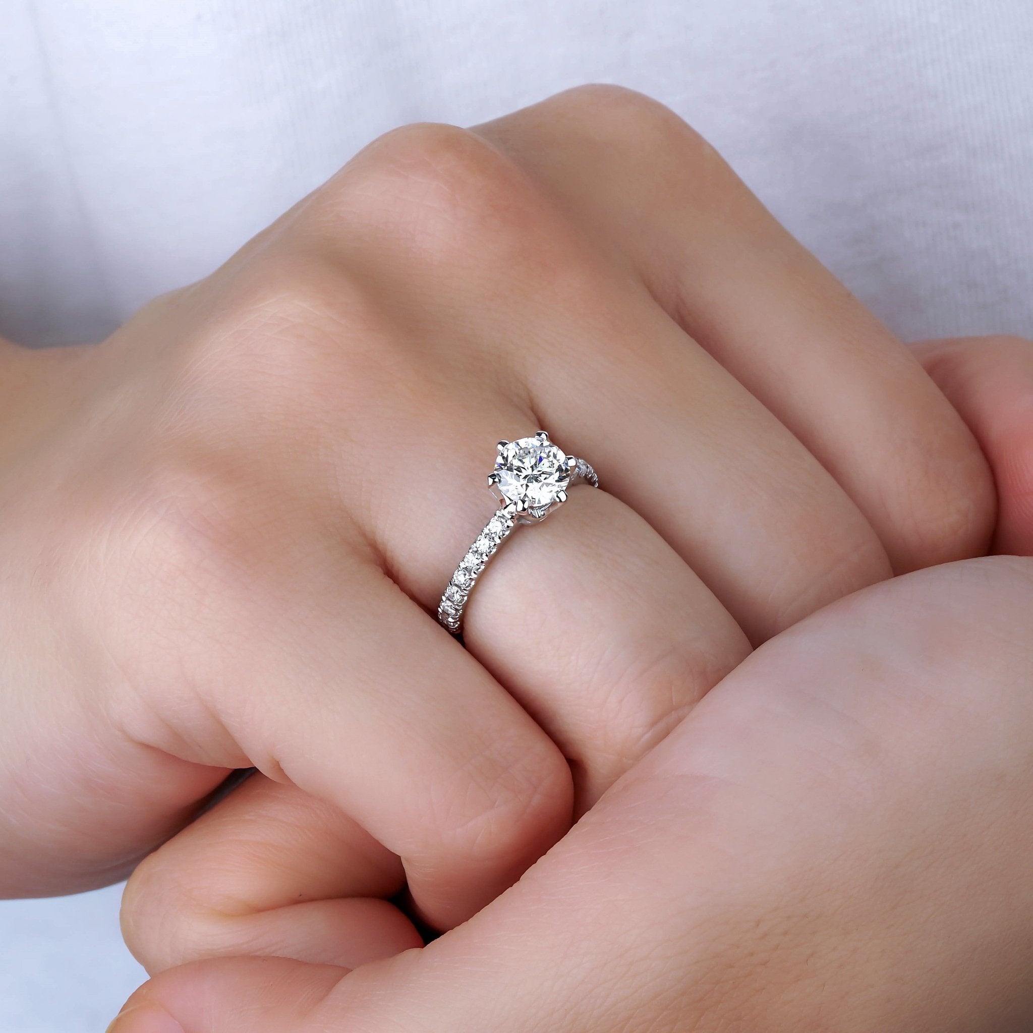 0.86 Karat Yuvarlak Kesim HRD Sertifikalı Tektaş Pırlanta Yüzük - RNF0504 | Tektaş Pırlanta | Ronaff Pırlanta | Tektaş Yüzük, Pırlanta Yüzük, Kolye, Küpe