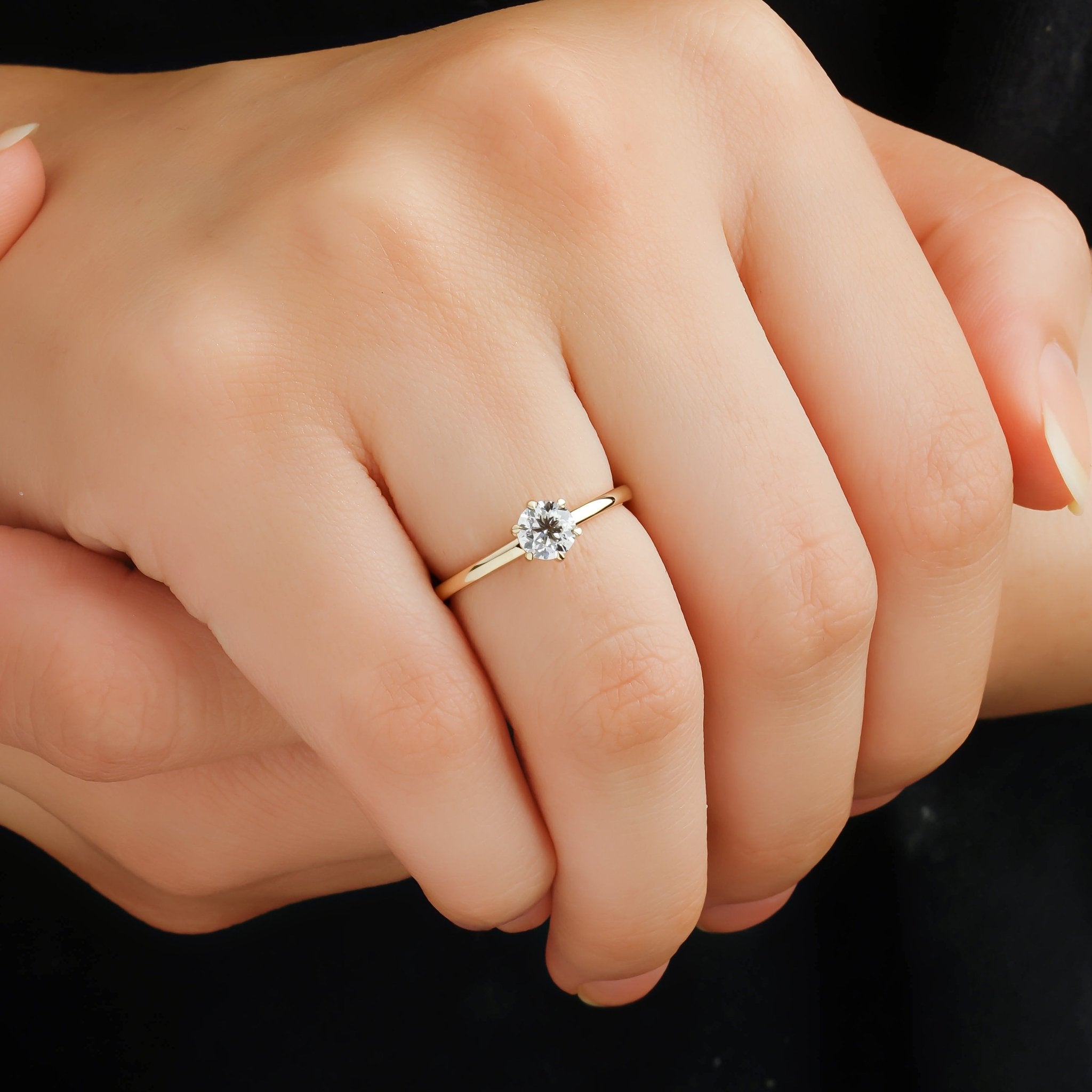 0.50 Karat Yuvarlak Kesim HRD Sertifikalı Tektaş Pırlanta Yüzük - RNF0462 | Pırlanta Yüzük | Ronaff Pırlanta | Tektaş Yüzük, Pırlanta Yüzük, Kolye, Küpe