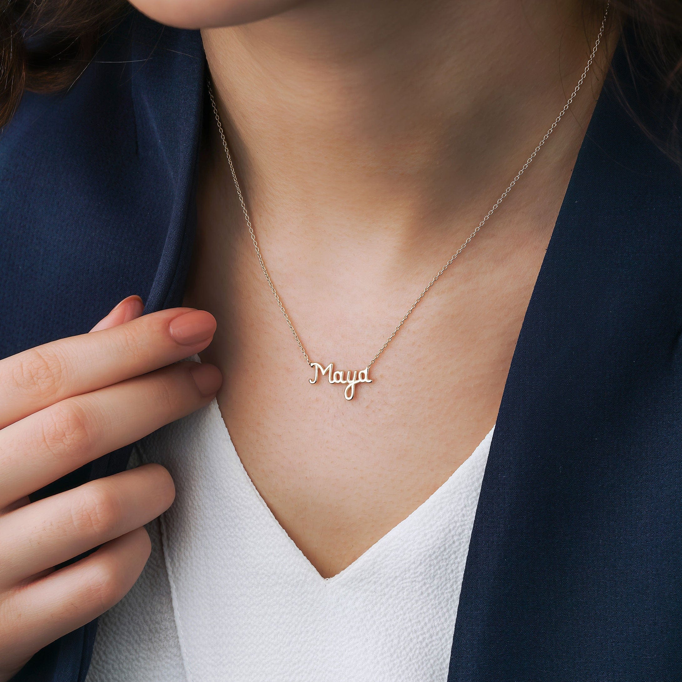 Kişiye Özel İsimli Kolye - RNF0172 | Pırlanta Kolye | Ronaff Pırlanta | Tektaş Yüzük, Pırlanta Yüzük, Kolye, Küpe