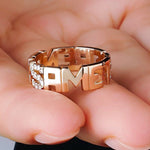 Kişiye Özel İsimli Pırlantalı Alyans - RNF0169 | Tasarım Alyans | Ronaff Pırlanta | Tektaş Yüzük, Pırlanta Yüzük, Kolye, Küpe