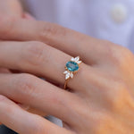 1.80 Karat Natural Mavi Zirkonyum & 0.40 Karat Markiz Kesim Pırlanta Yüzük - RNF0668 | Renkli Taşlı Yüzükler | Ronaff Pırlanta | Tektaş Yüzük, Pırlanta Yüzük, Kolye, Küpe