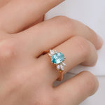 1.80 Karat Natural Mavi Zirkonyum & 0.40 Karat Markiz Kesim Pırlanta Yüzük - RNF0668 | Renkli Taşlı Yüzükler | Ronaff Pırlanta | Tektaş Yüzük, Pırlanta Yüzük, Kolye, Küpe