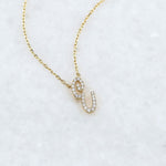 0.10 Karat Özel Tasarım El Yazısı Sarı Altın Harf Kolye - RNF0774 | Pırlanta Kolye | Ronaff Pırlanta | Tektaş Yüzük, Pırlanta Yüzük, Kolye, Küpe