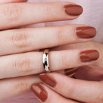 4 mm Pırlantalı Klasik Bombeli Çift Rose Alyans - RNF0203 | Alyans | Ronaff Pırlanta | Tektaş Yüzük, Pırlanta Yüzük, Kolye, Küpe