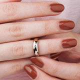 4 mm Pırlantalı Klasik Bombeli Çift Rose Alyans - RNF0203 | Alyans | Ronaff Pırlanta | Tektaş Yüzük, Pırlanta Yüzük, Kolye, Küpe