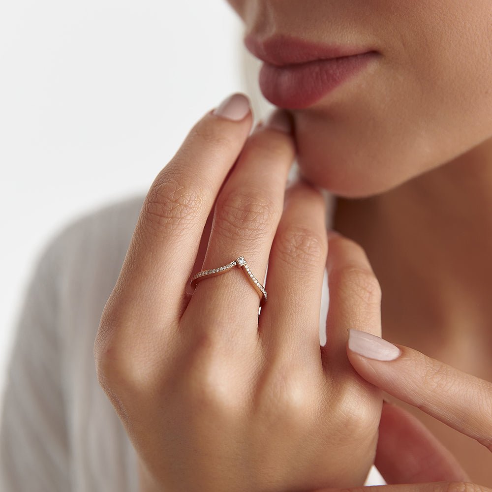 0.12 Karat Yuvarlak & 0.04 Karat Prenses Kesim Tasarım Yüzük - RNF0868 | Pırlanta Yüzük | Ronaff Pırlanta | Tektaş Yüzük, Pırlanta Yüzük, Kolye, Küpe