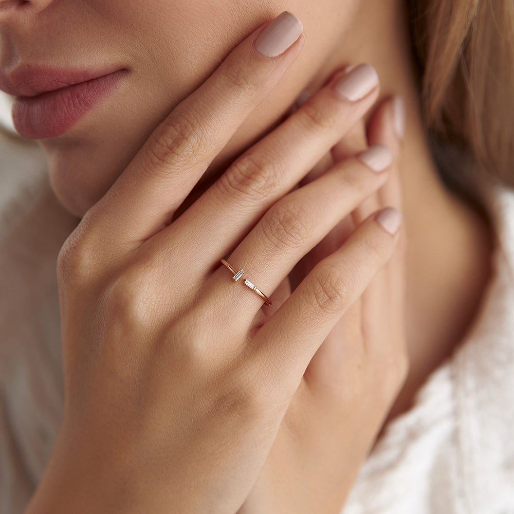 0.08 Karat Baget Pırlanta Yüzük - RNF0864 | Pırlanta Yüzük | Ronaff Pırlanta | Tektaş Yüzük, Pırlanta Yüzük, Kolye, Küpe