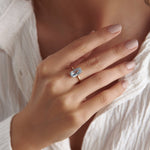 1.68 Karat Mavi Topaz Özel Kesim ve Tasarım Tektaş Yüzük - RNF0701 | Tasarım Yüzük | Ronaff Pırlanta | Tektaş Yüzük, Pırlanta Yüzük, Kolye, Küpe