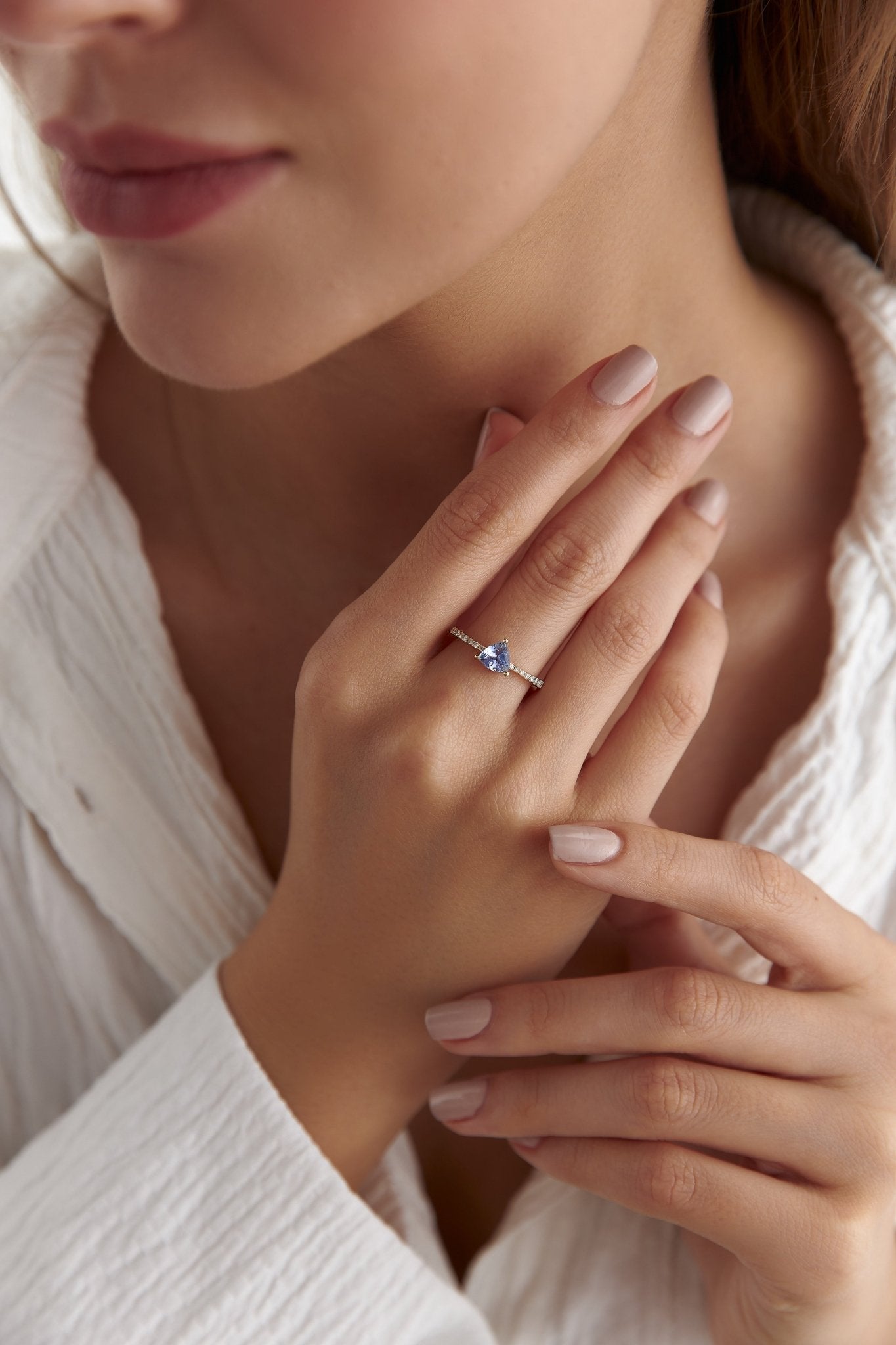 2.01 Karat Tanzanit & 0.14 Karat Pırlantalı Tasarım Yüzük - RNF0835 | Renkli Taşlı Yüzükler | Ronaff Pırlanta | Tektaş Yüzük, Pırlanta Yüzük, Kolye, Küpe