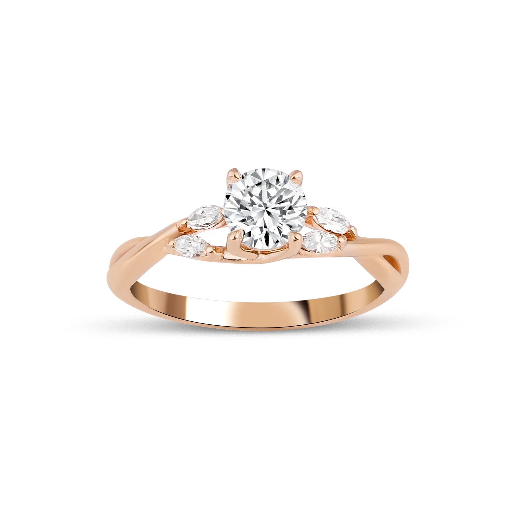 0.70 Karat Yuvarlak Kesim HRD Sertifikalı Markizli Tektaş Pırlanta Yüzük - RNF0671 | Pırlanta Yüzük | Ronaff Pırlanta | Tektaş Yüzük, Pırlanta Yüzük, Kolye, Küpe