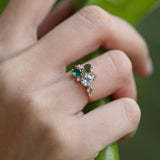 1.32 Karat Yeşilin Tonları Renkli Pırlantalı Özel Tasarım Yüzük - RNF0143 | Renkli Pırlantalı Yüzükler | Ronaff Pırlanta | Tektaş Yüzük, Pırlanta Yüzük, Kolye, Küpe