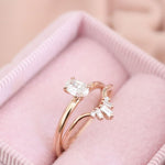 0.30 Karat Oval Kesim Tektaş Pırlanta Yüzük & 0.14 Karat Baget Kesim Pırlantalı Ek Yüzük - RNF0509 | Tektaş Yüzükler | Ronaff Pırlanta | Tektaş Yüzük, Pırlanta Yüzük, Kolye, Küpe