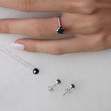 0.70 Karat Siyah Tektaş Pırlanta Yüzük - RNF0639 | Renkli Taşlı Yüzükler | Ronaff Pırlanta | Tektaş Yüzük, Pırlanta Yüzük, Kolye, Küpe